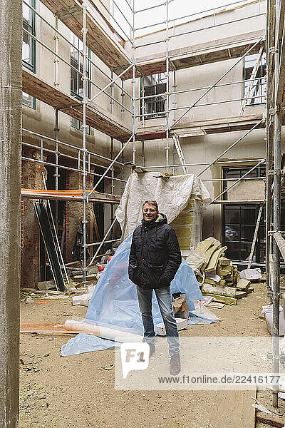 Man standing on a construction site