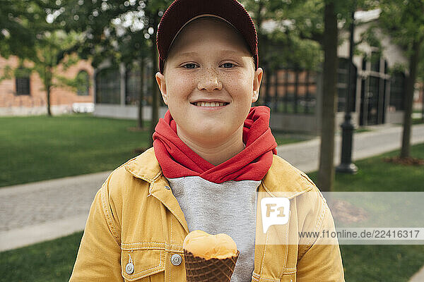 Boy with ice cream