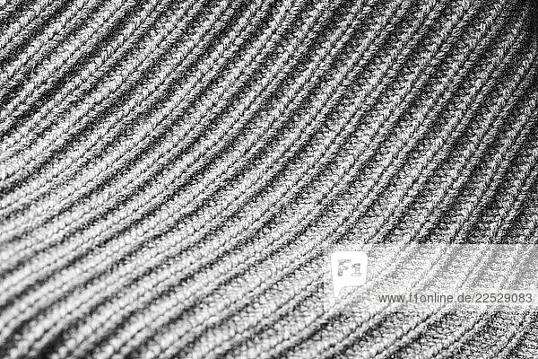 Close-up of grey woolen sweater