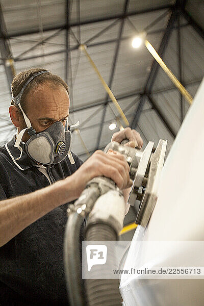 Preparation of the Lift 40 ( Class 40 ) for the skipper Yoann Richomme before the Route du Rhum 2018 at Gepeto Composite.
Gepeto Composites capitalising on their expertise in composite boat building for high-tech racing yachts.
Gepeto Composites is based in Lorient Keroman Submarine Base  Brittany  France.