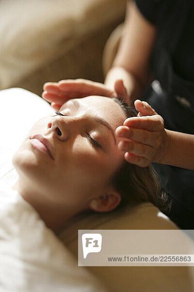 A massage treatment at the Spa at the Kenwood Inn and Spa in the village of Kenwood  Sonoma  California.