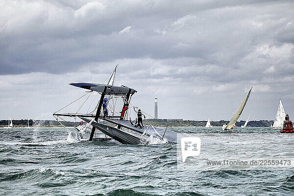 The GC32 is the one design for the future Great Cup Racing circuit starting from 2013 onward. Combining low drag hull double S curved foils high righting moment and generous sail