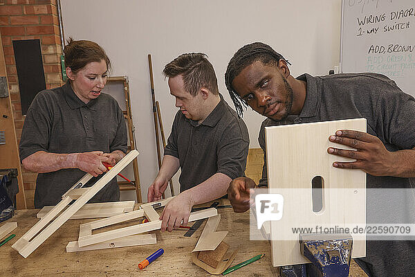 Disabled people at workshop