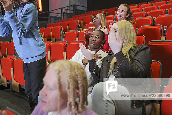 Disabled students in theatre class