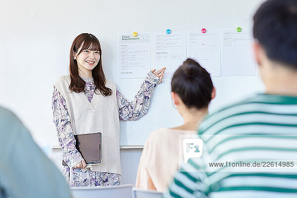 Japanese students in class