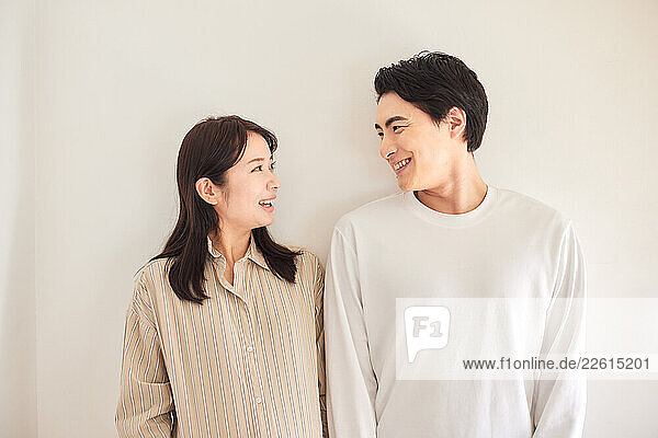 Japanese couple at home