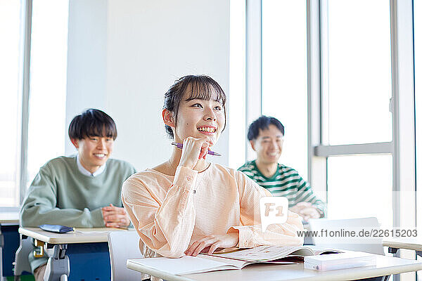Japanese students in class