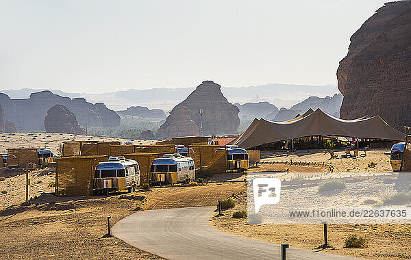 Airstreams Caravans by Our Habitas  Luxury glamping located in Ashar Valley  near Alula  Medina Province  Saudi Arabia