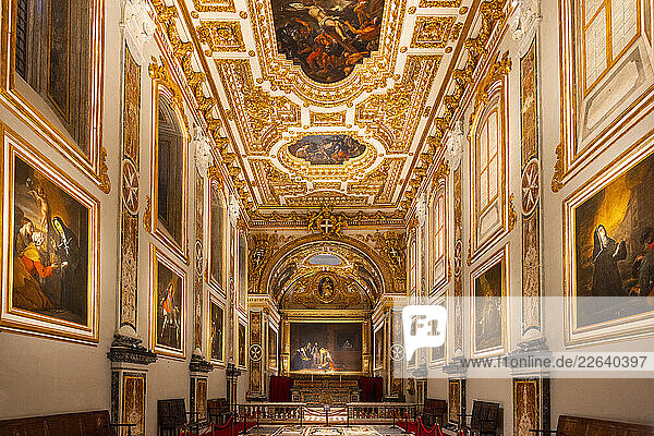 The Oratory of St. John s Co-Cathedral with The Beheading of Saint John the Baptist by Caravaggio  UNESCO  Valletta  Malta