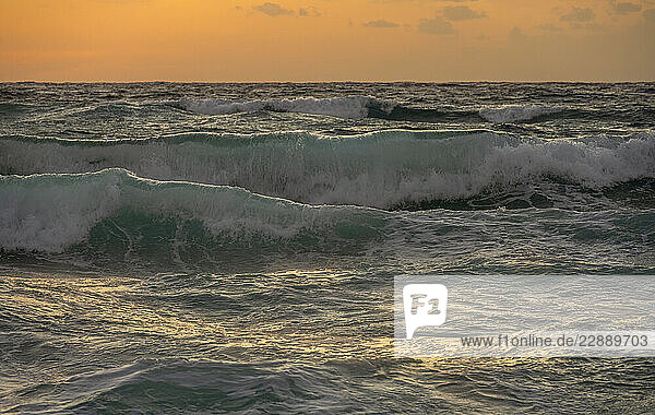Atlantic Ocean waves at sunrise