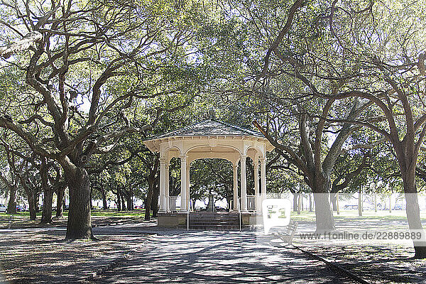 Gazebo and trees in White Point Gardens