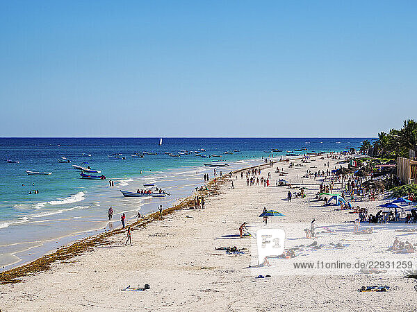 Paradise Beach  elevated view  Tulum  Quintana Roo State  Mexico