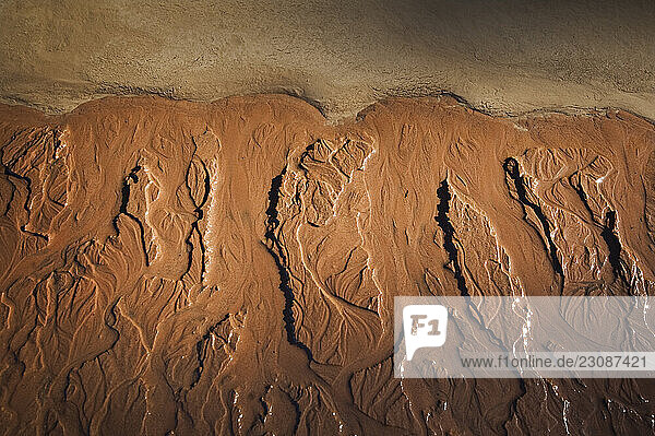Erosion on the banks of the Green River Utah.