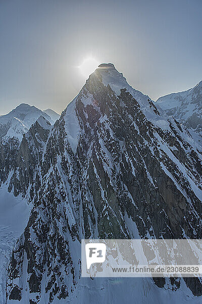 Mount Huntington in Denali National Park Alaska