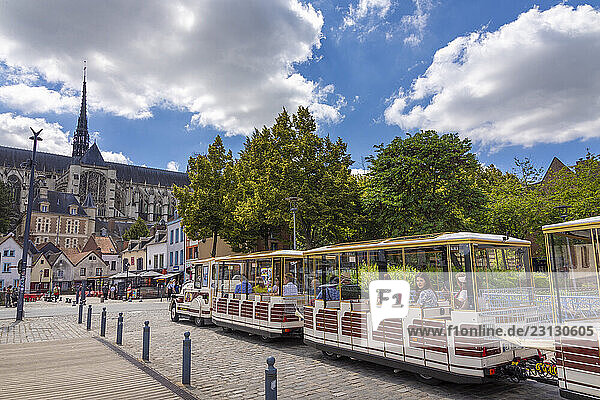France  Hauts-de-France  Picardie  Somme  Amiens. Little tourist train. Saint-Leu district