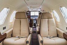 Flugzeug Innen Komfortable Sitze Privatjet Deutschland Europa